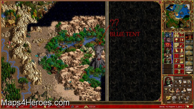How to get to the blue tent? - Vengeance is mine