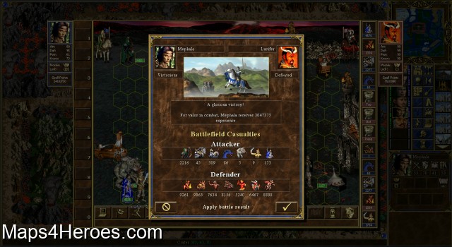 Battle Results - Fantasy Conquest
