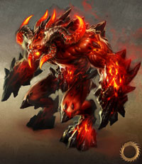 Might & Magic: Heroes 6 Juggernaut Ravager is an upgraded Juggernaut Inferno artwork