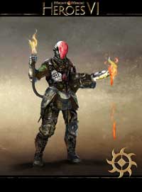 The  flame-throwing Pyro - heroes 6 Forge faction